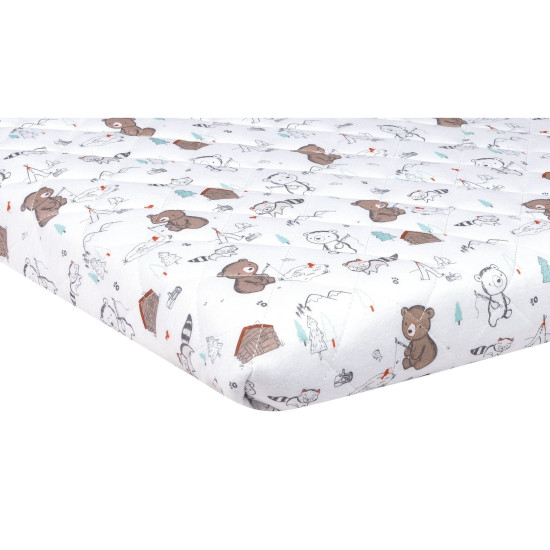 Fishing Bears Quilted Jersey Playard Sheet